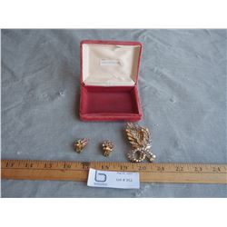 Continental Broach and Earrings