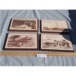 4 Wooden Plaques