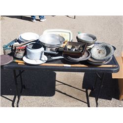 Lot of Enamelware and Misc