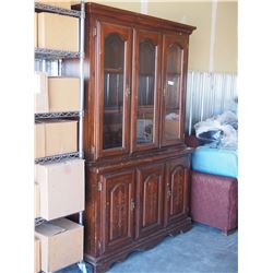 2 Piece China Cabinet 48  W by 74  T by 17  D