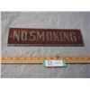 Image 1 : No Smoking Metal Sign 12.75 by 3.5" W