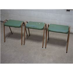 Three Vintage Foot Stools