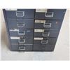 Image 4 : Metal 14 Drawer Filing Cabinet 23 by 25 by 37.5"