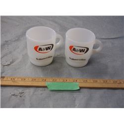 2X THE MONEY - Fire King A& W Coffee Cups