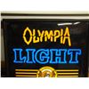 Image 2 : Vintage Olympia Light Beer Light Up Plastic Sign (Working) 17 by 17"