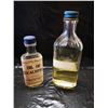 Image 1 : Lot of 2 Vintage Medicinal Oil Bottles with Contents
