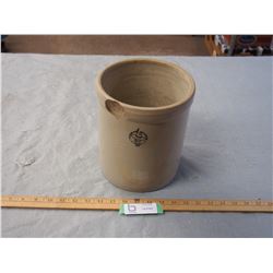 Medicine Hat Potteries Stamped 1 Gallon Crock 7.5 by 9  T (Has Chip)