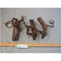 3 Vintage Animal Traps