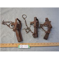 3 Vintage Animal Traps