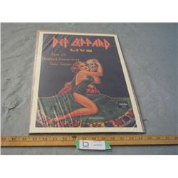 Def Leopard Live Concert Poster 12 by 18