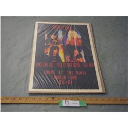 MotLey Crue World Tour 83-84 Concert Poster 12 by 18