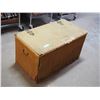 Image 1 : Vintage Wooden Trunk with Hardware 34 by 18 by 17.5" T