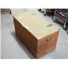 Image 2 : Vintage Wooden Trunk with Hardware 34 by 18 by 17.5" T
