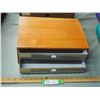 Image 2 : 2 Wooden 2 Drawer Storage Cabinet 14 by 9.5"