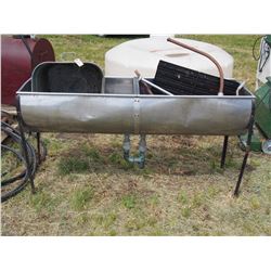 Double Stainless Steel Sink 64" by 19", Metal Tube and Misc