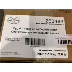 Case lot of 12 Sausage, Egg and Cheese on an English Muffin