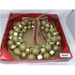 Jingle Bell Wreath-Gold