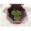 Image 1 : Jade & gemstone cross pendant