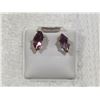 Image 1 : Ladies 14 Kt gold fill 1.1 ct amethyst marquis cut earring set