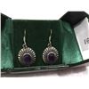Image 1 : Ladies antiqued silver amethyst earring set