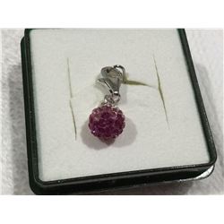 multi stone amethyst cluster pendant