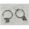 Image 1 : Ladies silver hoop and tanzaniteearring set