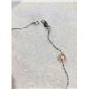 Image 2 : Silver 18 inch pearl style silver necklace