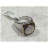 Image 2 : Gents brass silver 5.0 carat pink amethyst