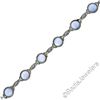 Image 9 : Antique Art Deco 14kt White Gold Blue Moonstone Etched Filigree Bracelet