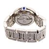 Image 4 : Cartier Men's Pasha Wristwatch with Custom Diamonds - Stainless Steel