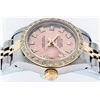 Image 4 : Rolex Ladies 2 Tone 14K Salmon Diamond Datejust Wristwatch