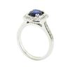 Image 4 : 1.68 ctw Oval Brilliant Blue Sapphire And Diamond Ring - 14KT White Gold