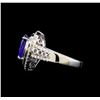 Image 3 : 14KT White Gold 2.35 ctw Tanzanite and Diamond Ring