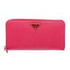 Image 2 : Prada Pink Saffiano Leather Continental Zip Wallet