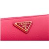 Image 5 : Prada Pink Saffiano Leather Continental Zip Wallet