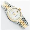 Image 3 : Rolex Mens 2 Tone 14K Mother Of Pearl VS Diamond 36MM Datejust Wristwatch