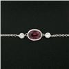 Image 6 : New 18kt White Gold 1.13 ctw GIA Pink Sapphire and Diamond Pendant Necklace