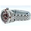 Image 3 : Rolex Ladies Stainless Steel 26MM Maroon Diamond Lugs Datejust Wristwatch