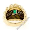 Image 9 : Vintage 18kt Gold 2.29 ctw GIA Certified Colombian Emerald and Diamond Cocktail