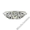 Image 1 : Art Deco Platinum 0.50 ctw Old European Diamond Engagement Ring