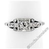 Image 4 : Art Deco Platinum 0.50 ctw Old European Diamond Engagement Ring
