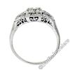 Image 5 : Art Deco Platinum 0.50 ctw Old European Diamond Engagement Ring