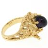 Image 9 : Estate 14kt Yellow Gold 1.98 ctw Amethyst Coral Reef Nugget Cocktail Ring