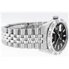 Image 3 : Rolex Mens Stainless Steel 36MM Black Index Pyramid Diamond Datejust Wristwatch
