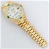 Image 6 : Rolex Ladies 18K Yellow Gold MOP Emerald President Wristwatch With Watch Winder