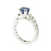 Image 4 : 2.78 ctw Round Brilliant Blue Sapphire And Diamond Ring - 14KT White Gold