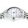 Image 5 : Rolex Mens Stainless Steel White Diamond & Sapphire 36MM Datejust Wristwatch
