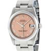 Image 1 : Rolex Womens Midsize 31mm Stainless Steel Salmon Roman Datejust Wriswatch