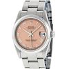 Image 2 : Rolex Womens Midsize 31mm Stainless Steel Salmon Roman Datejust Wriswatch