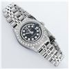 Image 3 : Rolex Ladies Stainless Steel 26MM Black Diamond Lugs Datejust Wristwatch